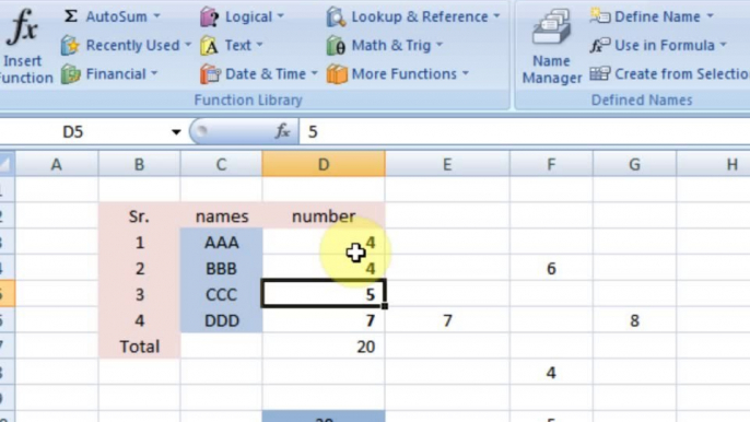 Lesson 75 The Show Formulas Microsoft Office Excel 2007 2010 free Educational video Training Tutorials in Urdu Hindi language