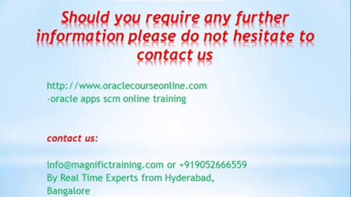 oracle apps scm Online Training in Africa