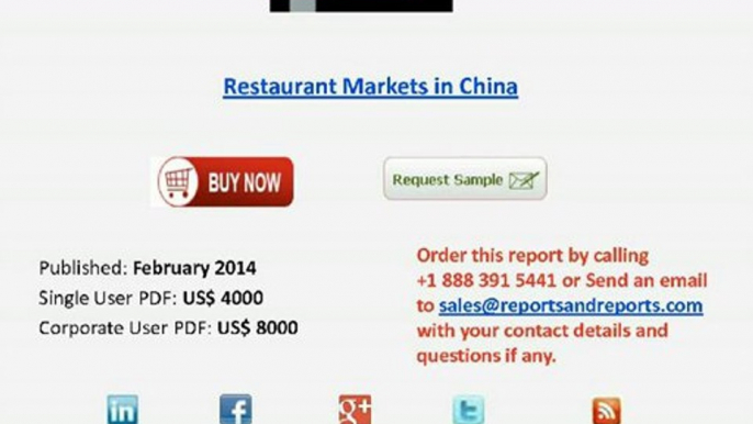 Restaurant Markets in China