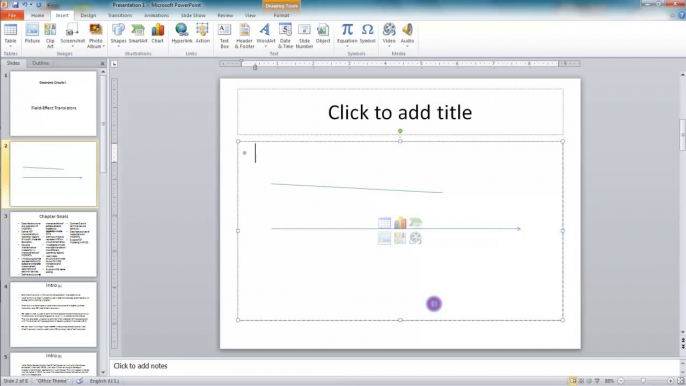 Lesson 10.2 Inserting Lines and Arrows - MS PowerPoint by Microsoft Office Power Point 2010  free online video Training Tutorials Urdu and Hindi language