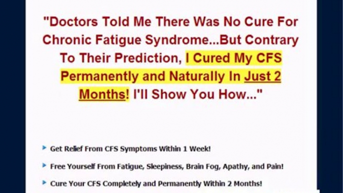 How to BEAT CHRONIC FATIGUE - chronic fatigue syndrome solution