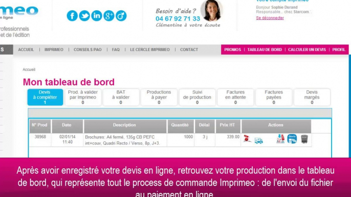 Comment commander en ligne ses impressions Imprimeo ?