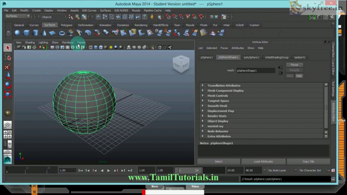 Maya Tutorials in Tamil 30. Surface Tools