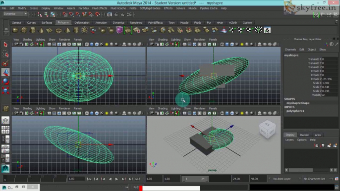 Maya Tutorials in Tamil 12. Working With Channel Box  Input Shapes