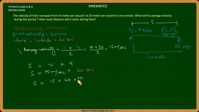 Lecture 020 Kinematics Numerical 3 Physics in urdu free Tutorial Class IX