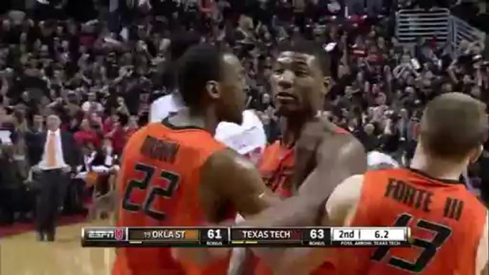 Marcus Smart Pushes Texas Tech Fan(ipad)A