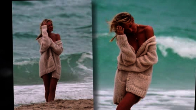 Candice Swanepoel Makes Cold Beach Hot Again in Bikini