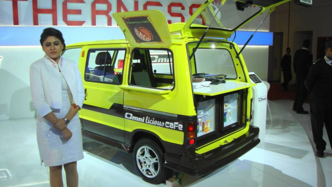 Maruti Omni licious Cafe at Delhi Auto Expo 2014 | Cafe On Wheels !