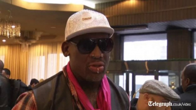 Dennis Rodman arrives with basketball team in North Korea