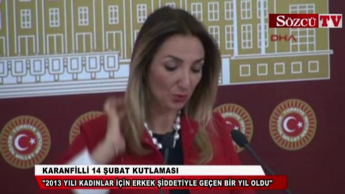 CHP'li Aylin Nazlıaka'dan karanfilli 14 şubat kutlaması