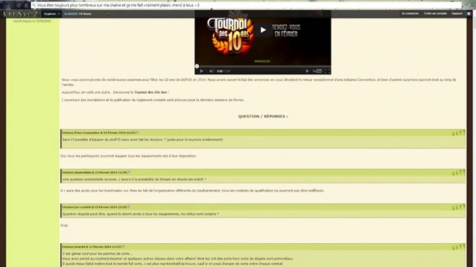 [DOFUS] HUMILITY - NEWS - TOURNOI 10 ANS DE DOFUS - INFOS ET AVIS !(360P_HX