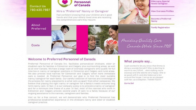 Edmonton , Calgary and Canadian Nannies services