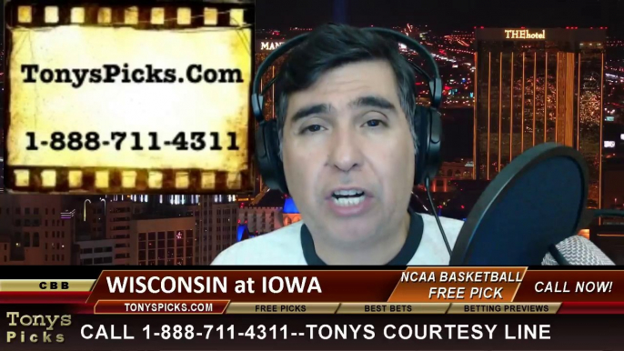 Iowa Hawkeyes vs. Wisconsin Badgers Pick Prediction NCAA College Basketball Odds Preview 2-22-2014