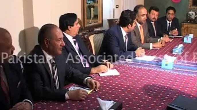 Peoples Party Chairman, Bilawal Bhutto Zardari in meeting with Delegation at Zardrai House