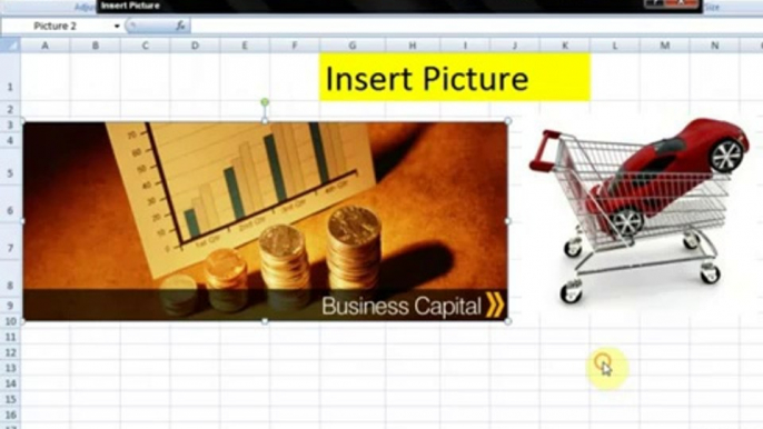 Ms Excel Lesson # 44 The Insert Picture Adjust