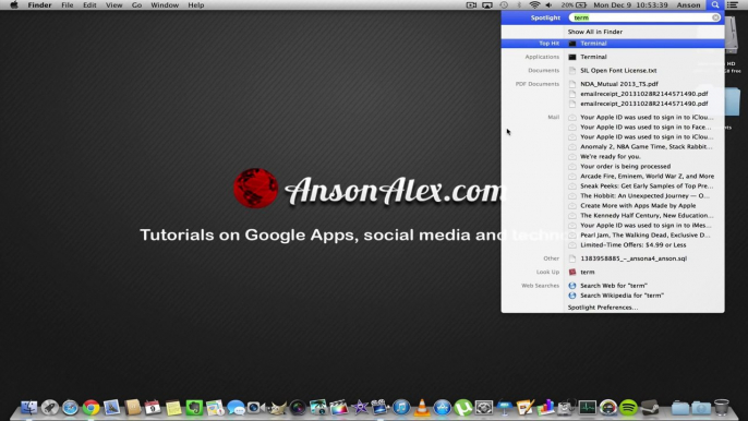 How to View  Show Hidden Files on Mac OS X Mavericks 10.9 and Below