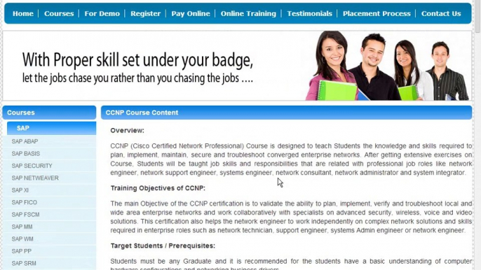 Cisco CCNP Course Content - Cisco CCNP Online Training and Placement