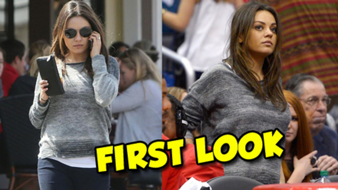 PREGNANT Mila Kunis First Public Appearence - Mila Kunis Ashton Kutcher