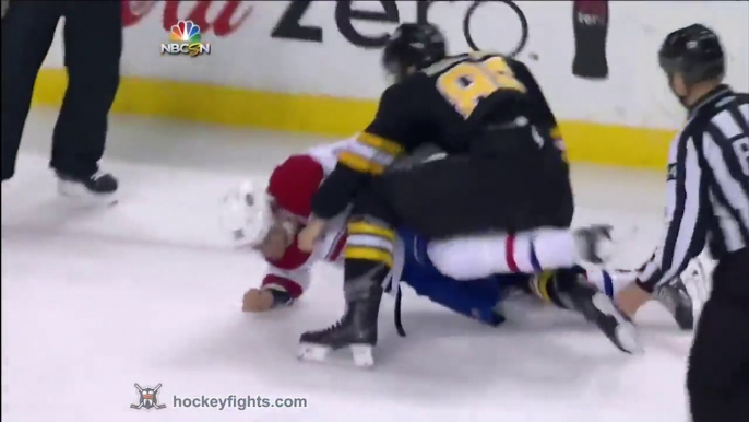 Hockey Fight between Travis Moen and Kevan Miller - Canadiens vs Bruins - NHL 2014