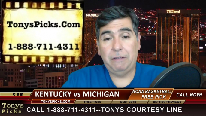 Michigan Wolverines vs. Kentucky Wildcats Pick Prediction NCAA College Basketball Odds Preview 3-30-2014