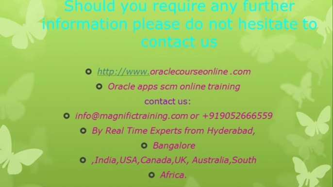 Oracle apps scm modules and  tutorials