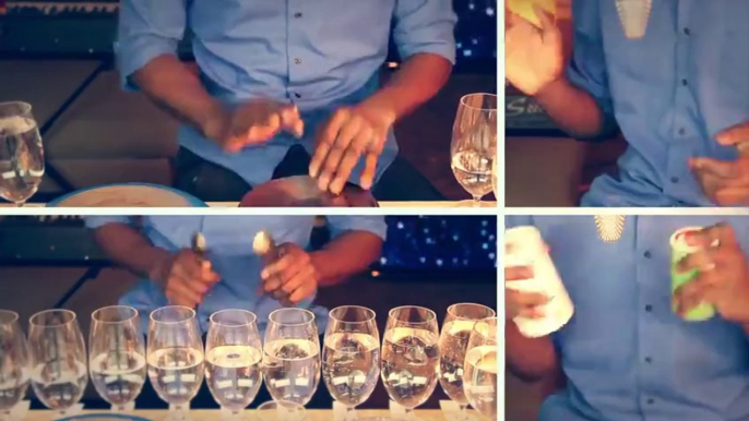 Une reprise de Let It Go (Frozen) jouée sur des verres en cristal! Magique...