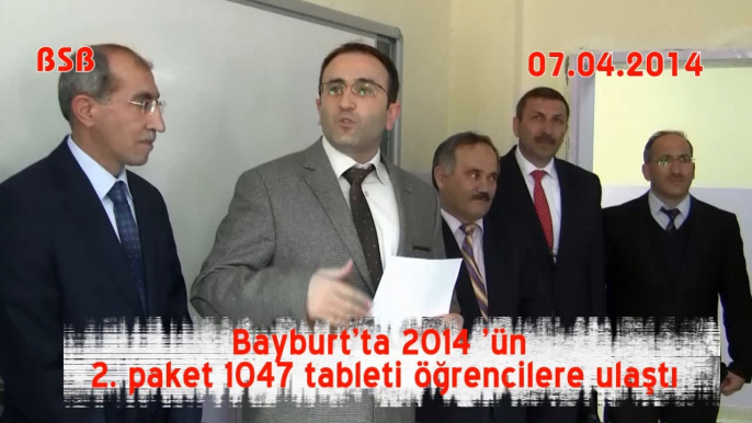 Bayburt'ta 2. paket 1047 tablet öğrencilere ulaştı