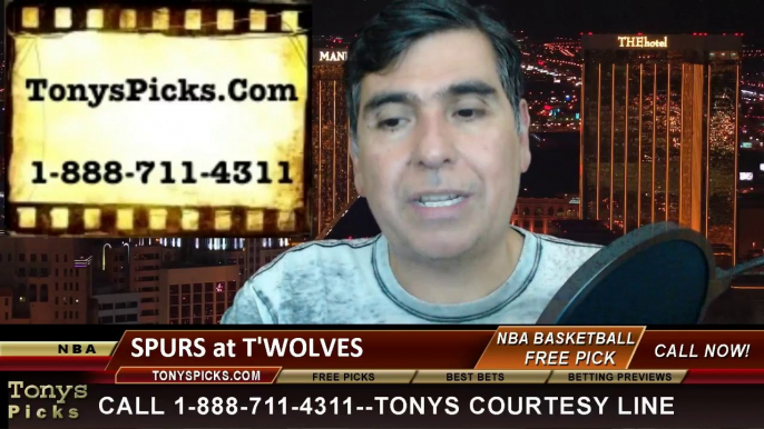 San Antonio Spurs vs. Minnesota Timberwolves Pick Prediction NBA Pro Basketball Odds Preview 4-8-2014