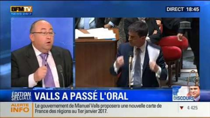 BFM Story - Édition spéciale sur le discours de Manuel Valls à l'Assemblée nationale - 08/04 4/7