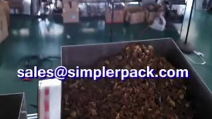 Chamomile tea packaging machinery, nylon triangle teabag packing machine