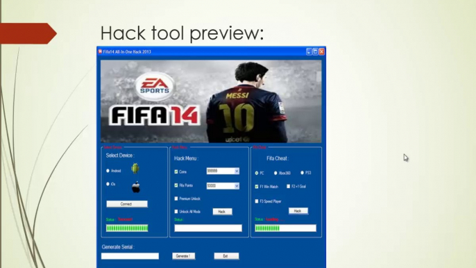 Fifa 14 Hack Cheat Unlimited Coin , Points for Android , ios, Pc, xbox and ps3