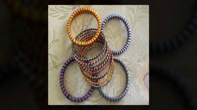 Velvet Bangles | Gota Bangles | Thread Work Bangles