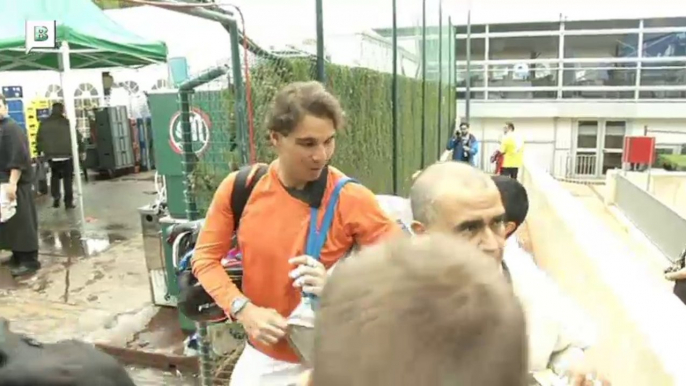 21/04/2014 Rafael Nadal Practice at Barcelona Open