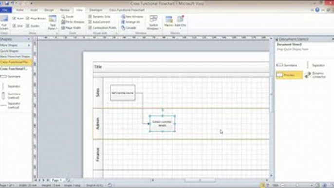 Microsoft Visio 2013 and Visio 2010 Creating Cross Functional Flowcharts