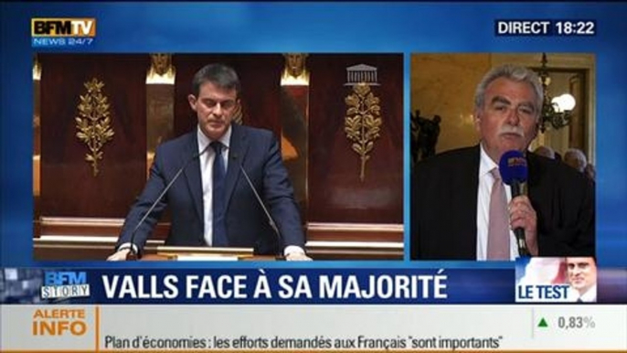 BFM Story: Vote du programme de stabilité: Manuel Valls a-t-il rassuré les députés frondeurs du PS ? - 29/04