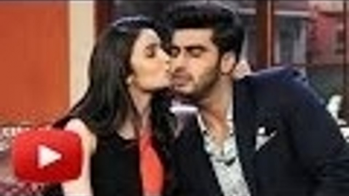 Alia Bhatt kisses Arjun Kapoor on National Television.