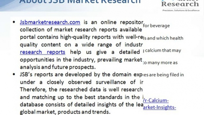 JSB Market Research - Calcium Fortification In Beverages Ingredients Trends and Market Insights