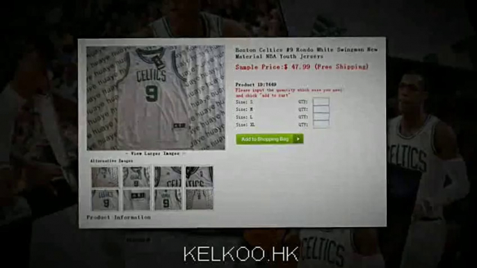 Free authentic Boston Celtics Rajon Rondo Jersey #9 NBA Jersey Wholesale