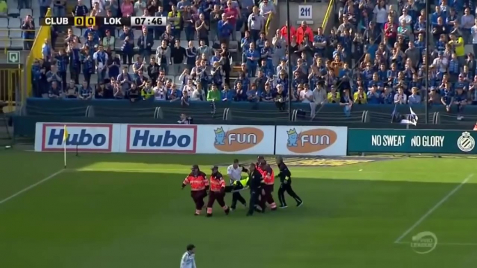 Goalkeeper knocked unconscious after hitting post | Belgium Pro League Goals & Highlights