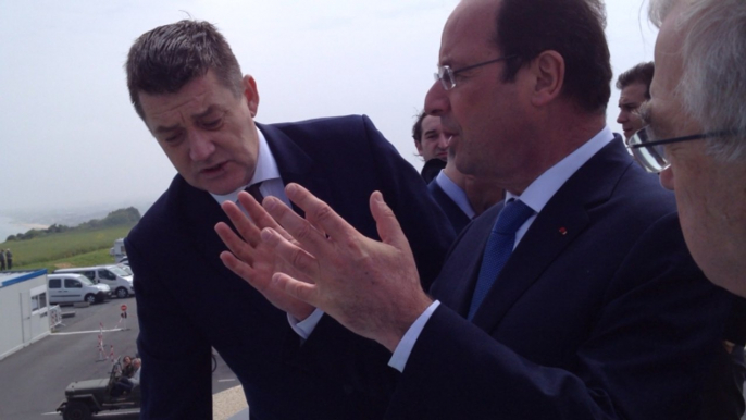 François Hollande à Arromanches