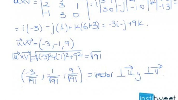 Producto vectorial. Ortogonalidad y vectores unitarios