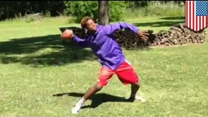 Gone viral: High school football phenom Gary Haynes catches his own passes