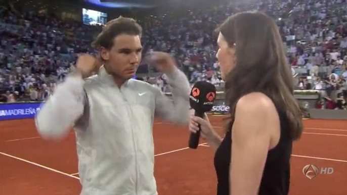 Rafael Nadal on court interview after the Final of 2014 Madrid Open