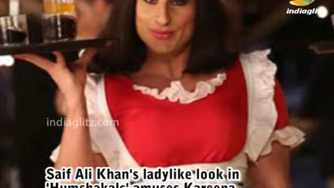 Saif Ali Khan's Ladylike Look in 'Humshakals' Amuses Kareena | Hot Hindi Cinema News |