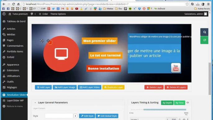 Tutoriel vidéo WordPress : Installer Slider Revolution Responsive