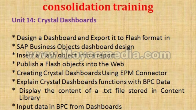 Sap business planning and consolidation training