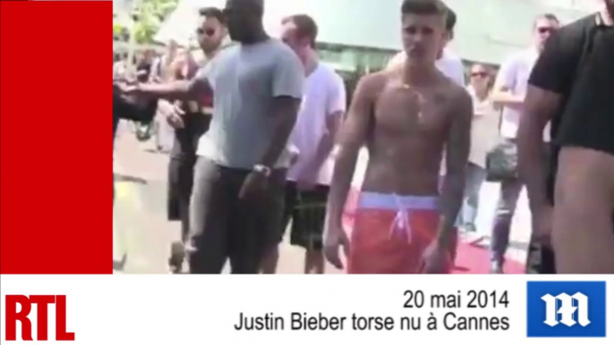 VIDÉO - Festival de Cannes 2014 : Justin Bieber torse nu sur la Croisette