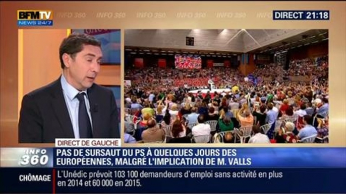 Direct de Gauche: Européennes: Malgré l'implication de Manuel Valls, le PS ne remonte pas dans les sondages - 22/05