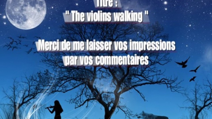 "The Violins Walking" Chris, Piano, Violon, Vidéo Musique, Composition musicale.