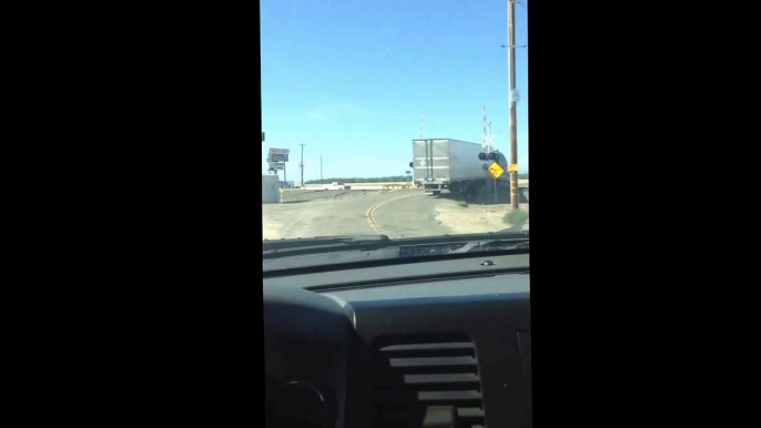 Violent train VS truck crash!